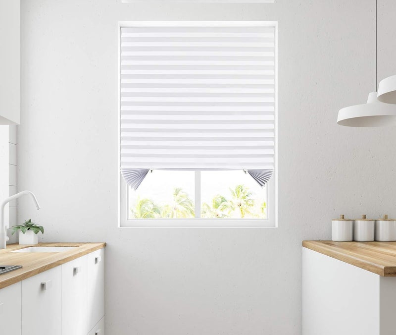 Mirrotek Pleated Window Paper Shades Light Filtering Blinds White 36" x 69" (Pack of 6 Temporary Blinds),MT1050 - Image 2